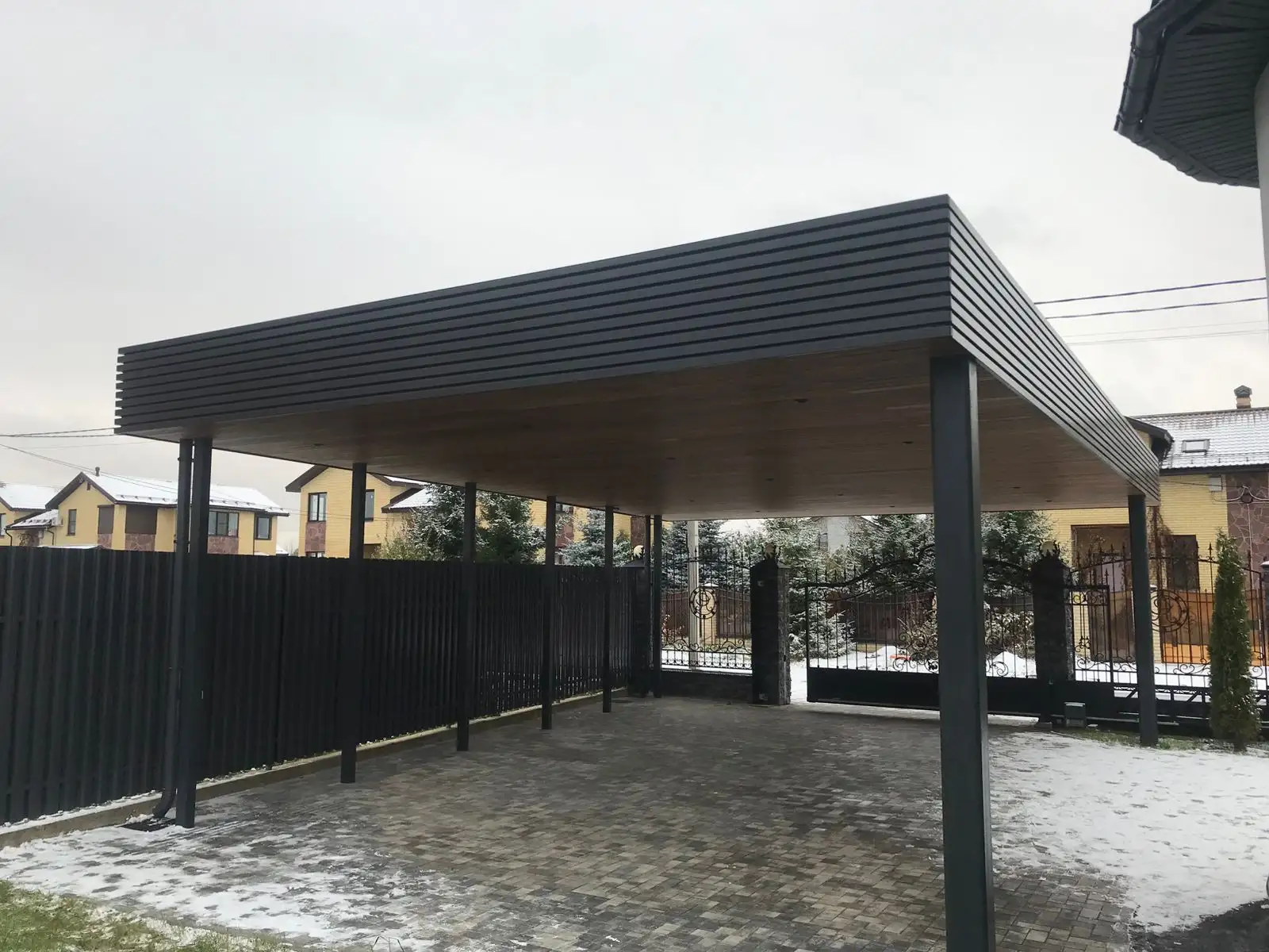 Навес из металла плотный - вид 8